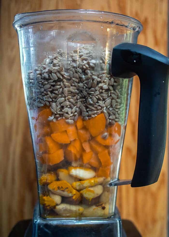 Ingredients for Raw Nori Rolls in Vitamix