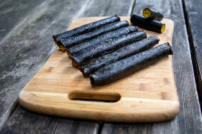 Raw Nori Recipe on Cutting Board