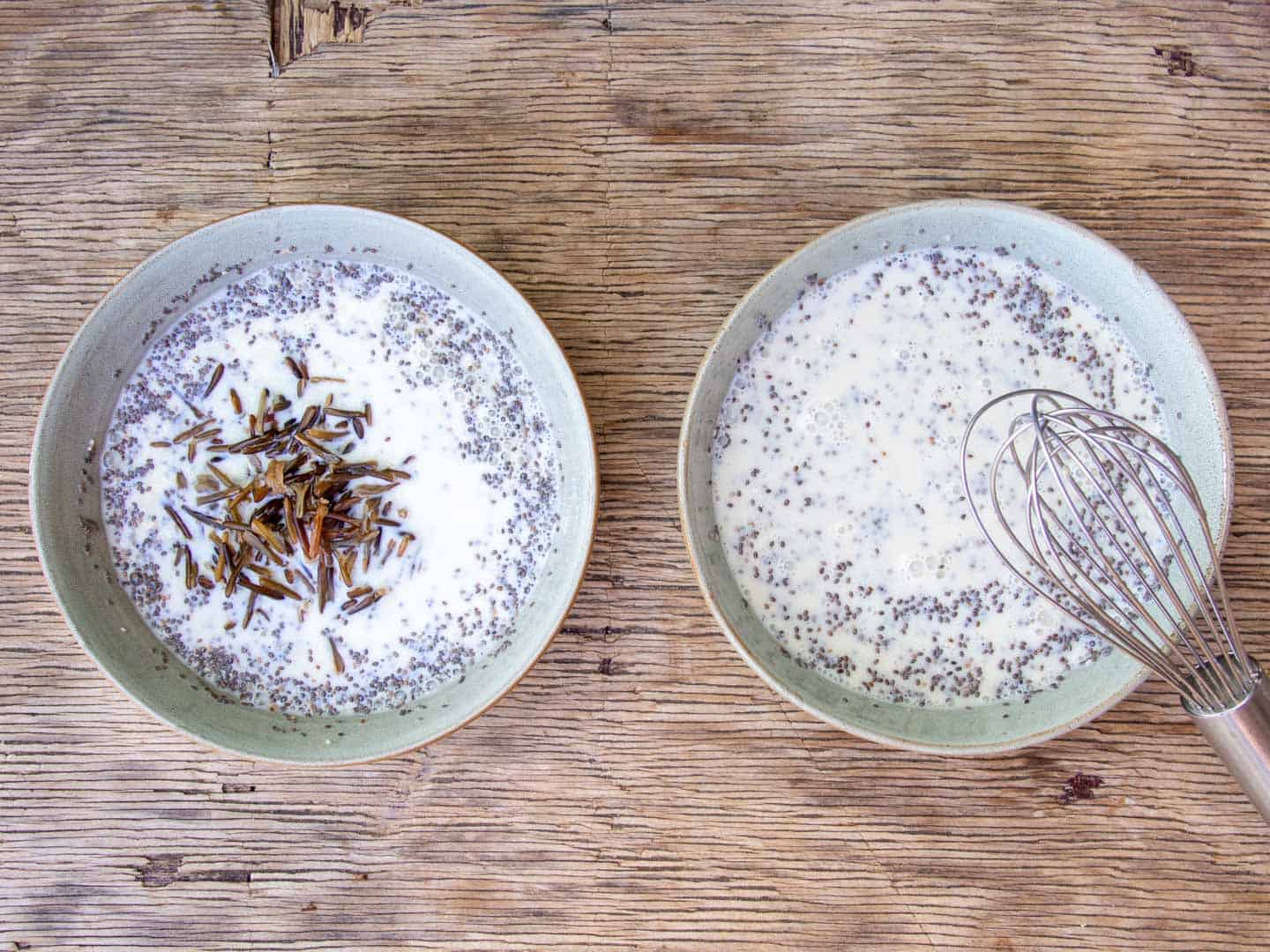 Wild rice added to chia and milk alternative