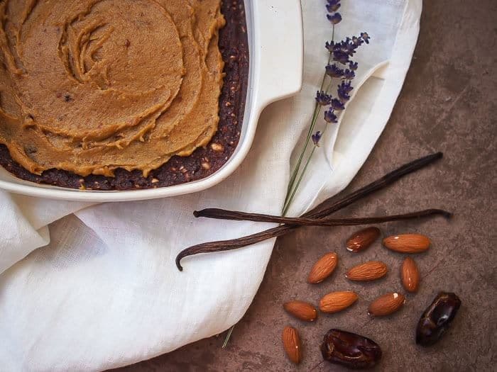 A No-Bake Raw Chocolate Brownie Recipe - Vegan and GF