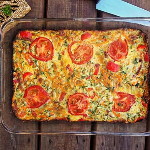 Health Benefits of Eggs - A simple Crust-Free Vegetable Quiche - Gluten-free