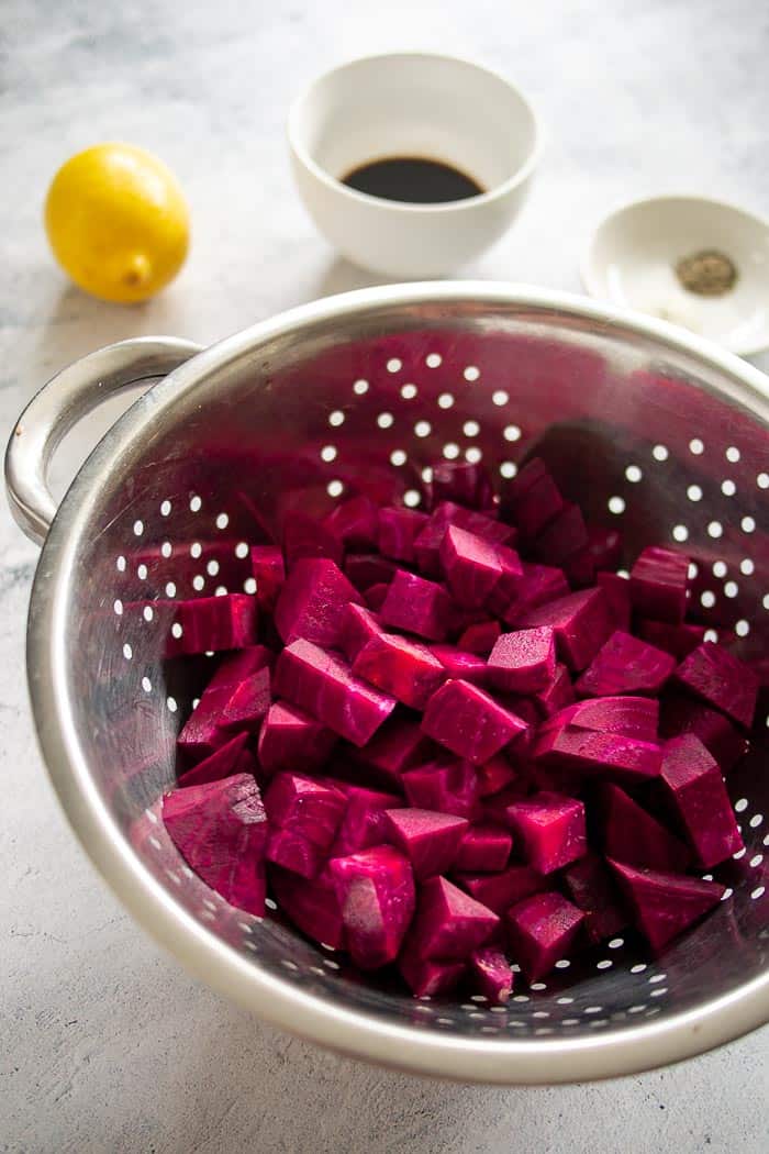 Ingredients for Beetroot Dip with Cream Cheese in Steamer