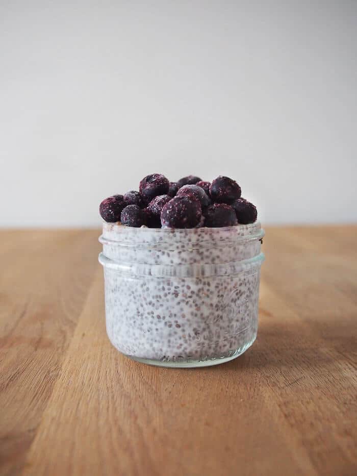 Recipe for High Protein Blueberry Kefir Post Workout Smoothie