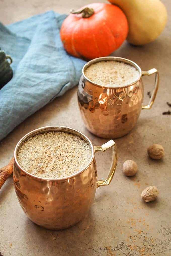 Pumpkin Spiced Latte in Moscow Mule Copper Mug