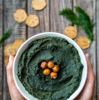 Wild Fennel Pesto in Hands