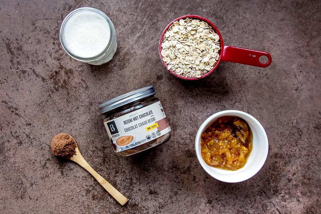 Ingredients for Orange Chocolate Oatmeal