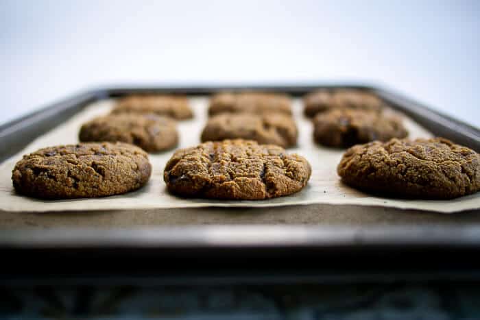 Soft Pumpkin Cookies On Baking Tray