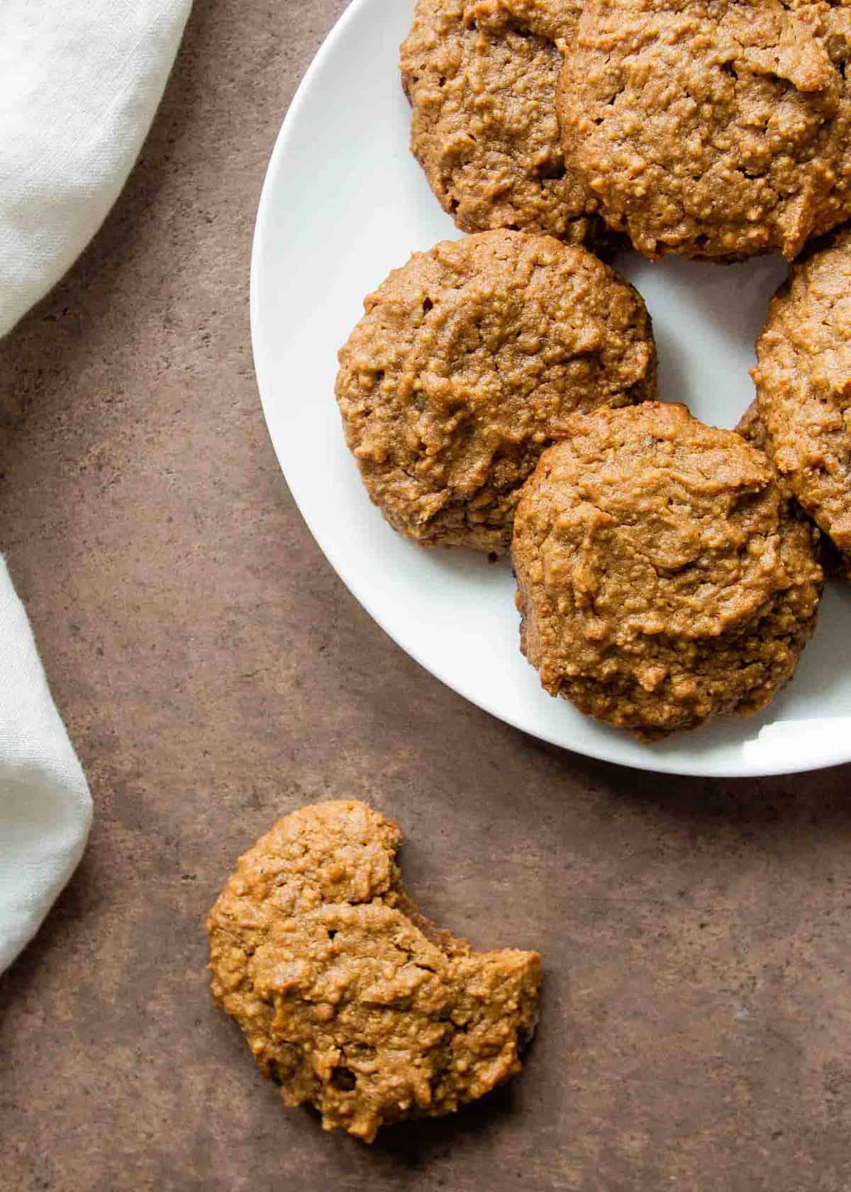 Overhead Peanut Butter Cookies