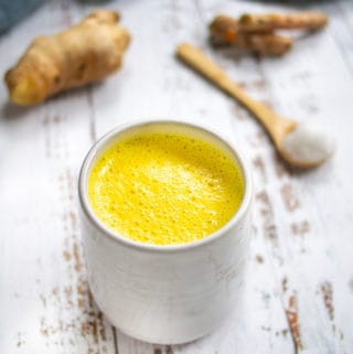 Turmeric Latte Recipe in White Mug