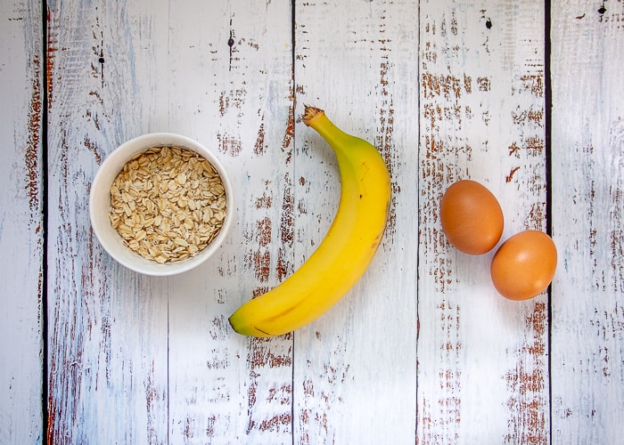 3 Ingredient Banana Pancakes - Banana Oats Eggs