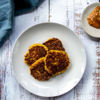 3 ingredient banana pancake on white plate