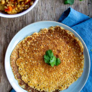 Chickpea Flatbread Blue Plate